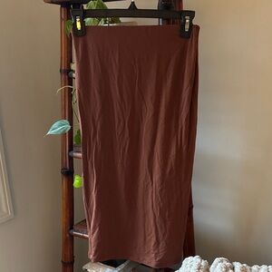 Forever 21 Brown Pencil Midi Skirt